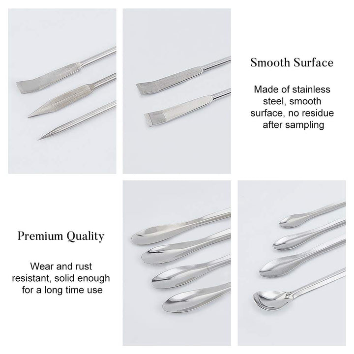 OLYCRAFT 26PCS Stainless Steel Lab Measuring Spatula Se