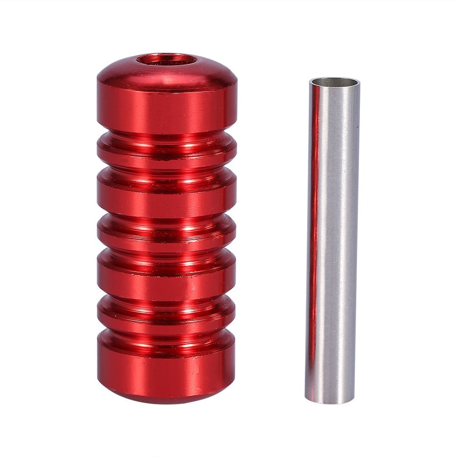 Tattoo Grips, 6 Colors Tattoo Machine Gun Part Handle Tube Tip Grip Body Art Accessory With Back Stem(Red)