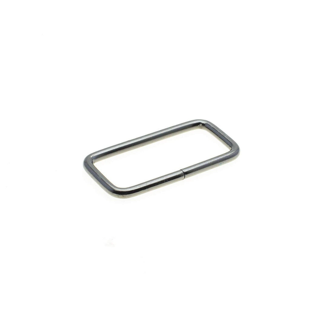 10pcs Metal Wire Formed Rectangle Ring Loops (Black Gun, 1-1/2&#39;&#39;(38mm))