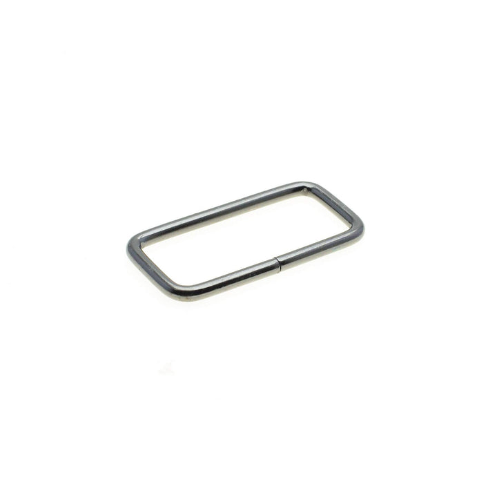 10pcs Metal Wire Formed Rectangle Ring Loops (Black Gun, 1-1/2&#39;&#39;(38mm))