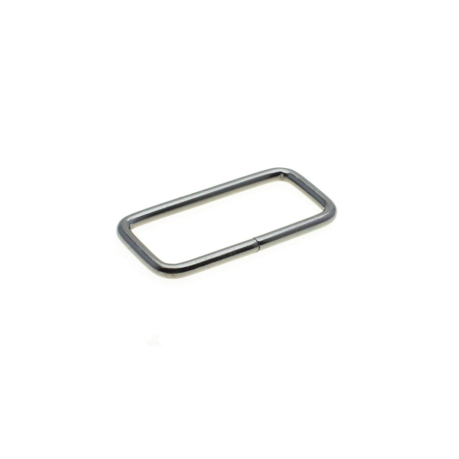 10pcs Metal Wire Formed Rectangle Ring Loops (Black Gun, 1-1/2''(38mm))