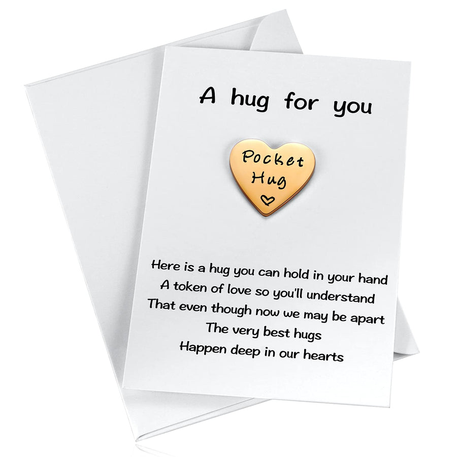 Cute Little Heart Pocket Hug Token & Gift Card - Isolation NHS Social Distancing Thinking of You Love Gift For Family and Friends