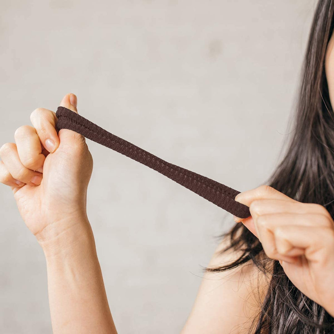 - The Ultimate Hair Ties for Thick Heavy or Curly Hair. No Slipping Damage Breaking or Stretching Out. Seamless Ponytail Holders Scrunchies Sports Hair Ties for Thick Hair (Brown)