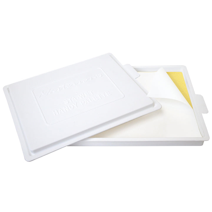Sta-Wet Handy Palette, 8.5in x 7in Airtight Stay Wet Palette, Keeps Wet Paint Fresh for Days, Acrylic Painting Palette with Lid, Seal, Perfect for Miniature Painting, Made in USA
