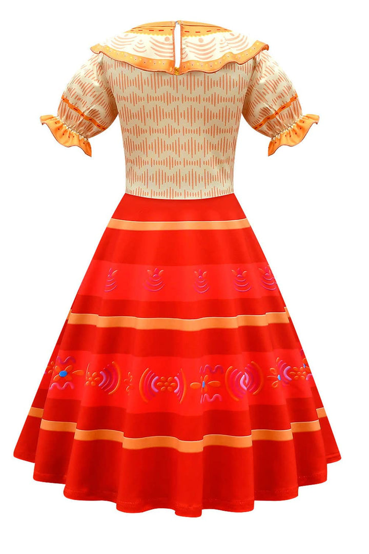 Kids Girls Dolores Dress Costume Madrigal Cosplay Princess Party Outfit for Child,140