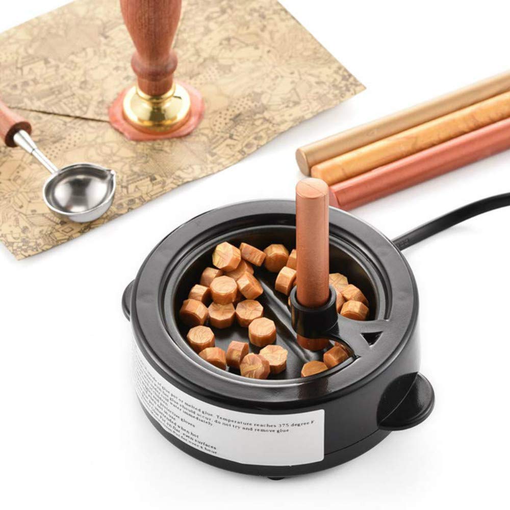 Sealing Wax Melting Furnace, Wax Seal Warmer Wax, Melting Furnace Tool for Melting Wax Seal Sticks, Sealing Wax Beads (Electric Wax Melting Furnace - Mini Glue pot)