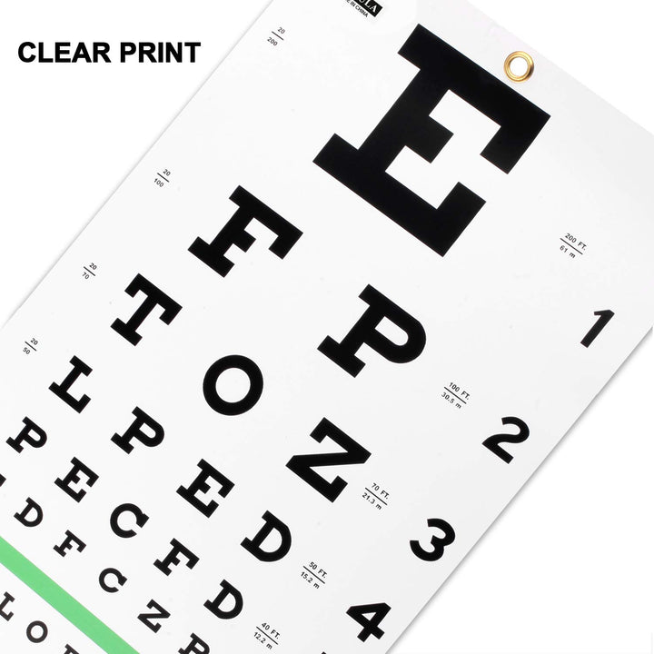 Eye Chart, Snellen Eye Chart, Wall Chart, Eye Charts for Eye Exams 20 feet 11 X 22 in.