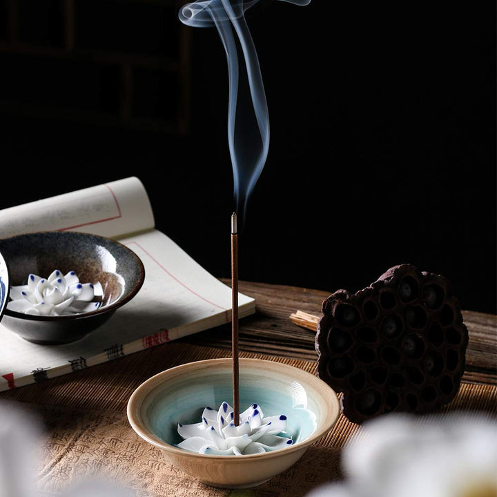 uniidea Incense Holder Ceramic Incense Burner Lotus Inc