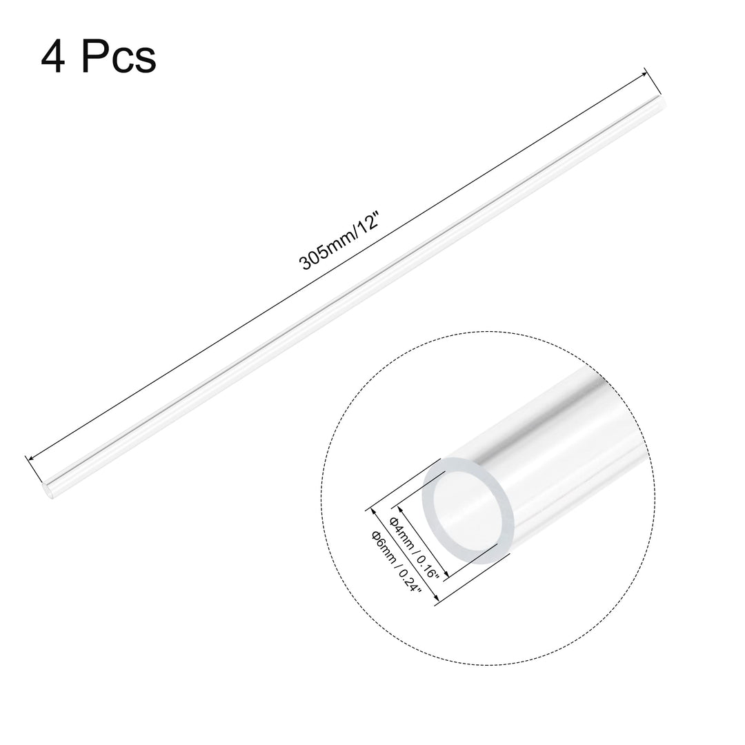 MECCANIXITY Clear Round Rigid PC Tube 12 Length 0.16 ID