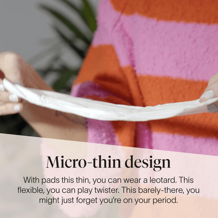 Cora Ultra Thin Organic Cotton Period Pads, Regular Abs