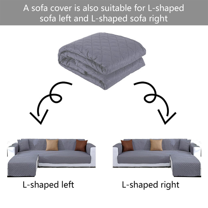 JIABOLANG Double Side L Shape Couch Cover Sectional Sof
