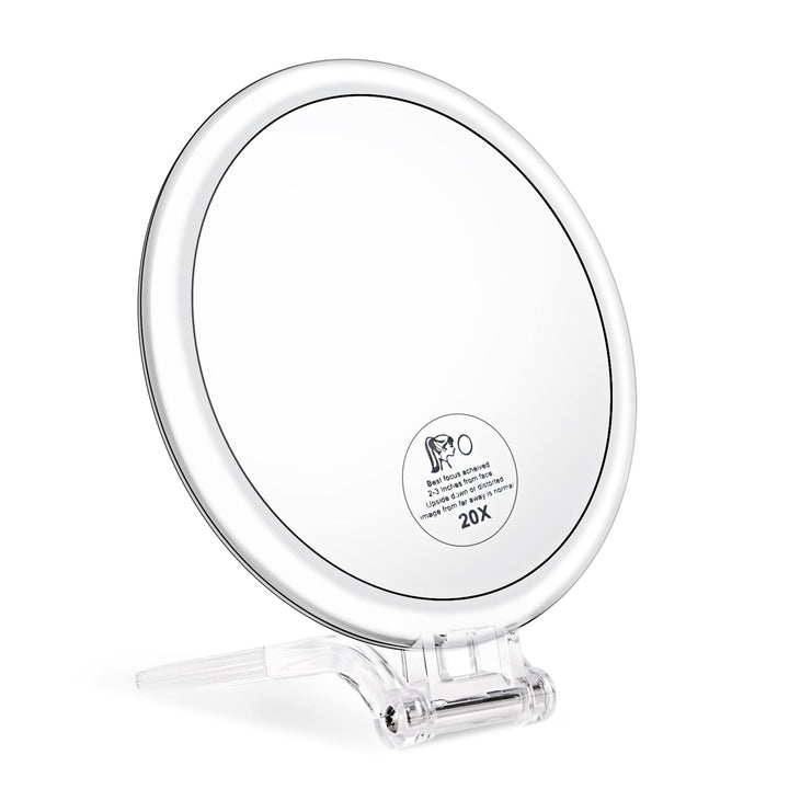 JMH Magnifying Handheld Mirror Double Sided, 1X 20X Mag