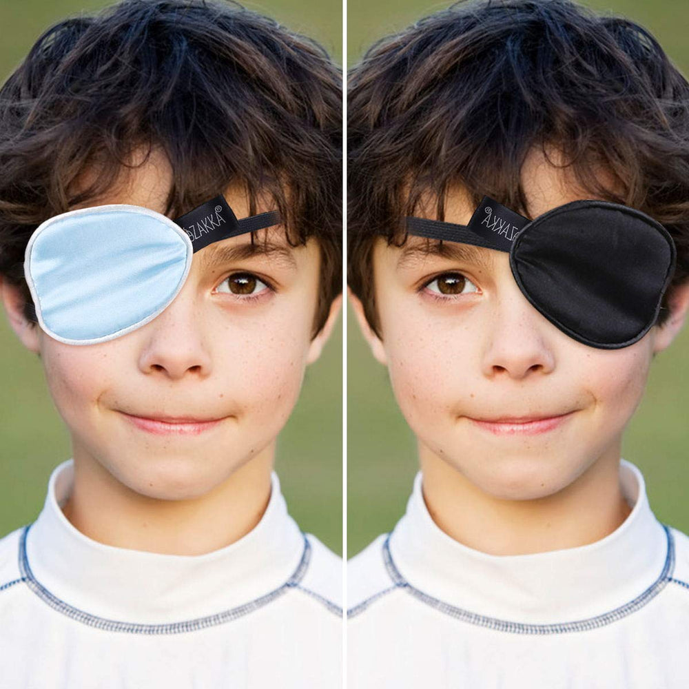 eZAKKA Silk Eye Patch for Adults, 2 Pieces Elastic Eyep
