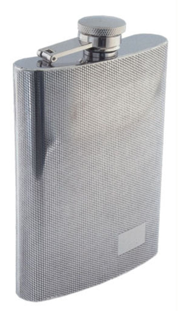 Colonel Conk Model 509 Rimless Flask with Diamond Pattern and Mirror Finish, 9 oz