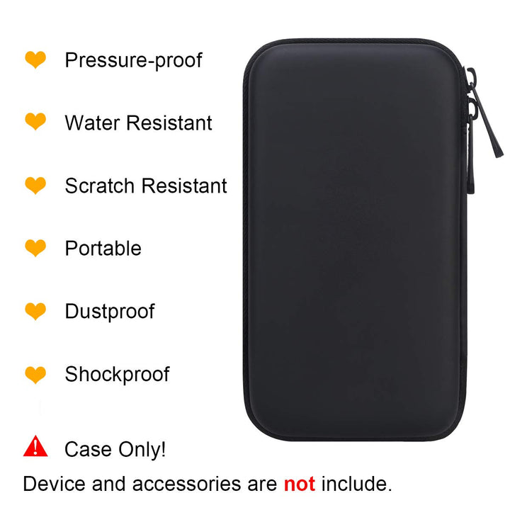 PU Hard Travel Case for MacBook Air Pro Power Adapter Apple MagSafe 2 USB-C Charger - Extra Room for USB C Hub, Type C Hub, USB C Hub Multiport Adapter, Magic Mouse, Charging Cable, Black