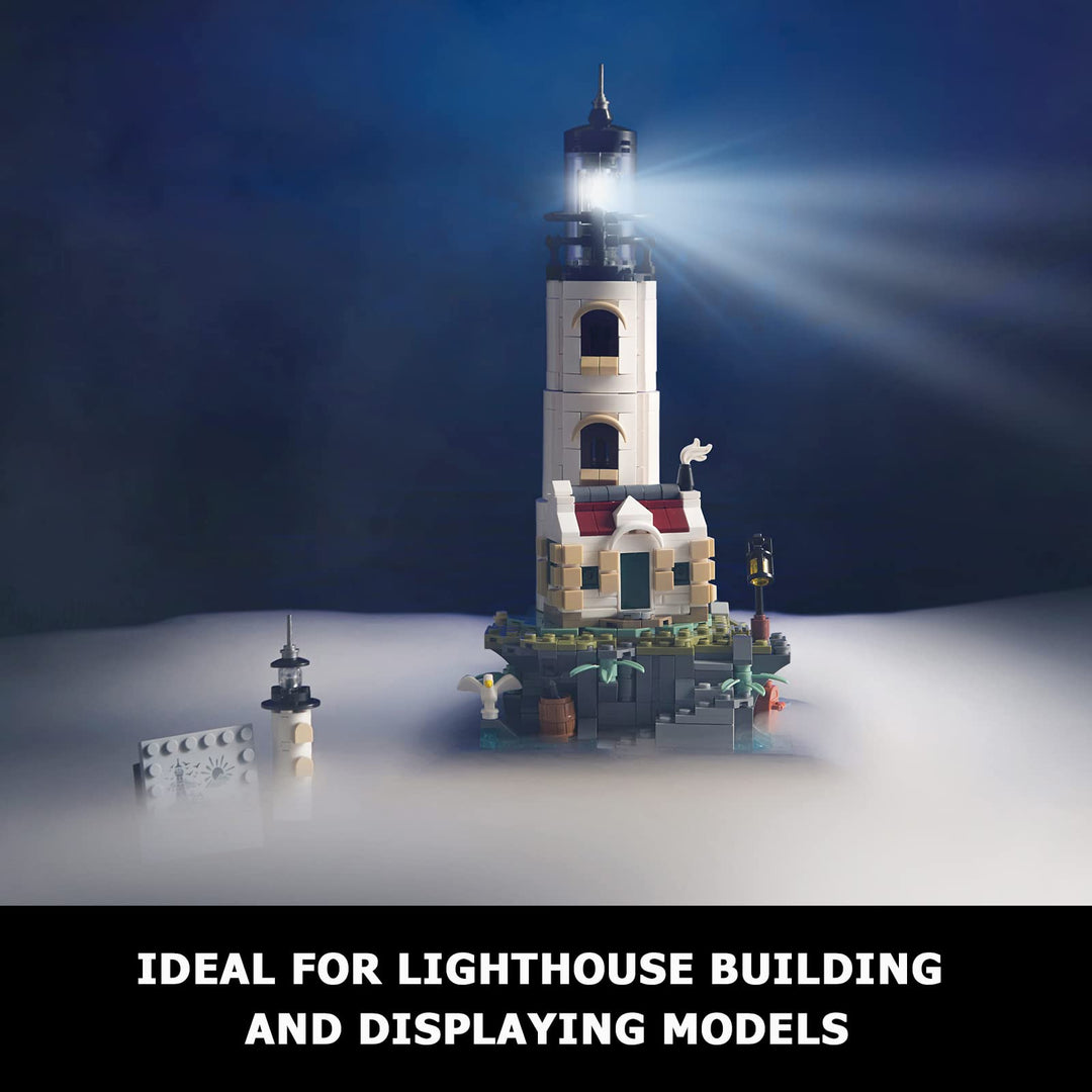 Ideas Lighthouse Building Sets with Glowing Rotating Lighting for Kids and Adults to Build and Collect, STEM Gifts for Boys and Girls Ages 8+(1016 Pieces),New in 2023