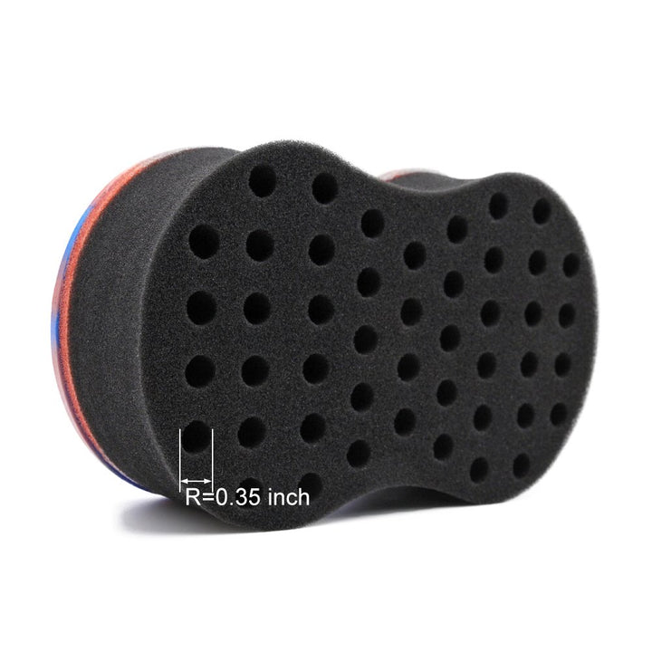 NIRVANA Hair Brush Sponge Twist Wave Barber Tool For Dreads Afro Locs Twist Curl Coil Black(1 Pack)