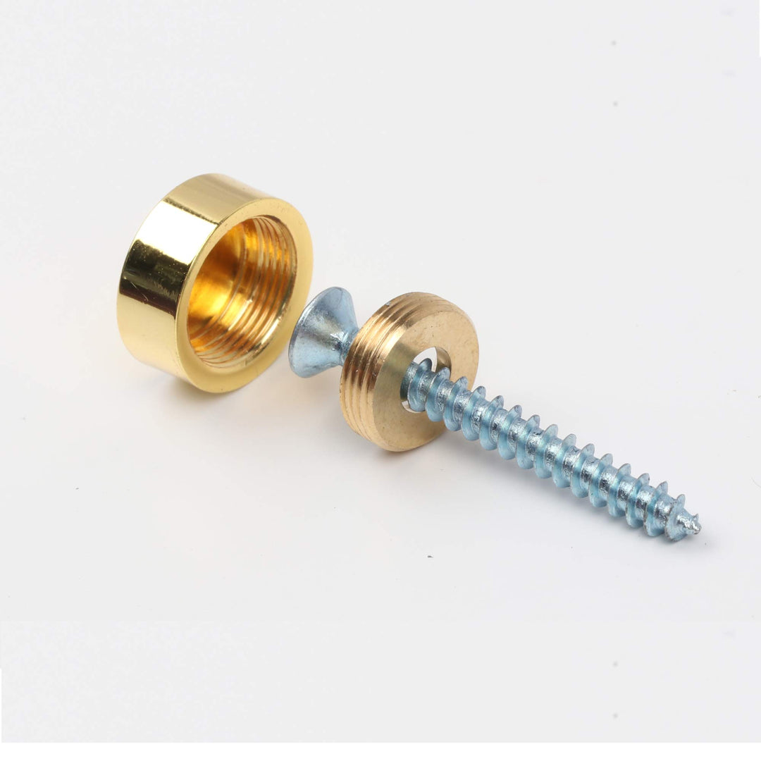 TOPNIKE Mirror Screws, Brass Cap Decorative Mirror Nails, 0.6, Polished Gold, 4 Pack