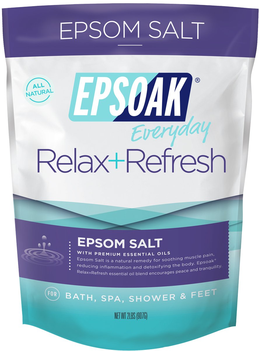 Epsom Salt | Relax+Refresh - 2lb For Bath, Spa, Shower & Feet (Everyday Epsom Salts) ...