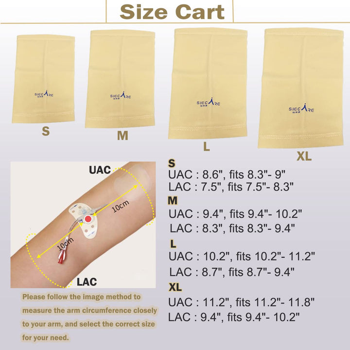 PICC Line Cover, PICC Nursing Sleeve Cast Protector for Adult Kids,(Weight: 88-210 Pounds), Breathable, Ultra-Soft, Beige (L)
