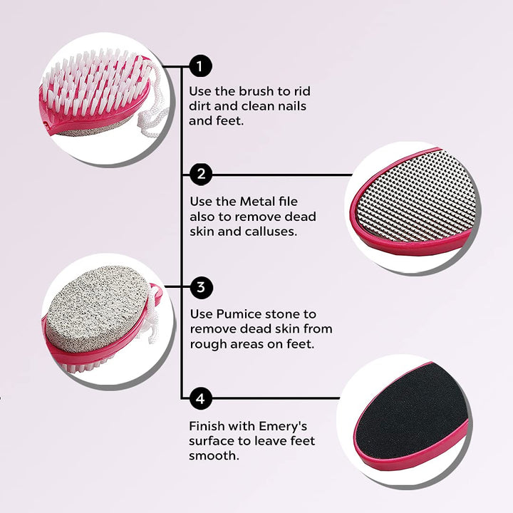 4 in 1 The Pedi Care Stick 4 Sided Pedicure Paddle Tool