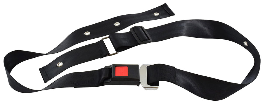 Secure Quick Release Wheelchair Seat Belt with Auto Style Buckle Closure - Adjustable 42-62 - One Year Warranty