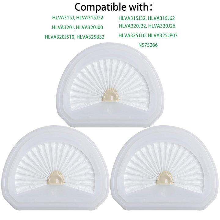 4Pack VLPF10 Replacement Filters Compatible with Black and Decker Hand Vacuum Filter Model # HLVA320J00 HLVA315j &amp; N575266