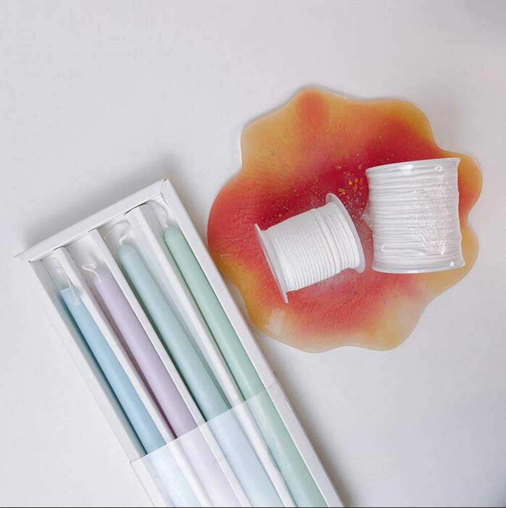 1 Roll 200Feet 24PLY Braided Candle Wicks Cotton DIY Natura Twine String Spools Wire Rope Candle Making Accessories for DIY Candle Making