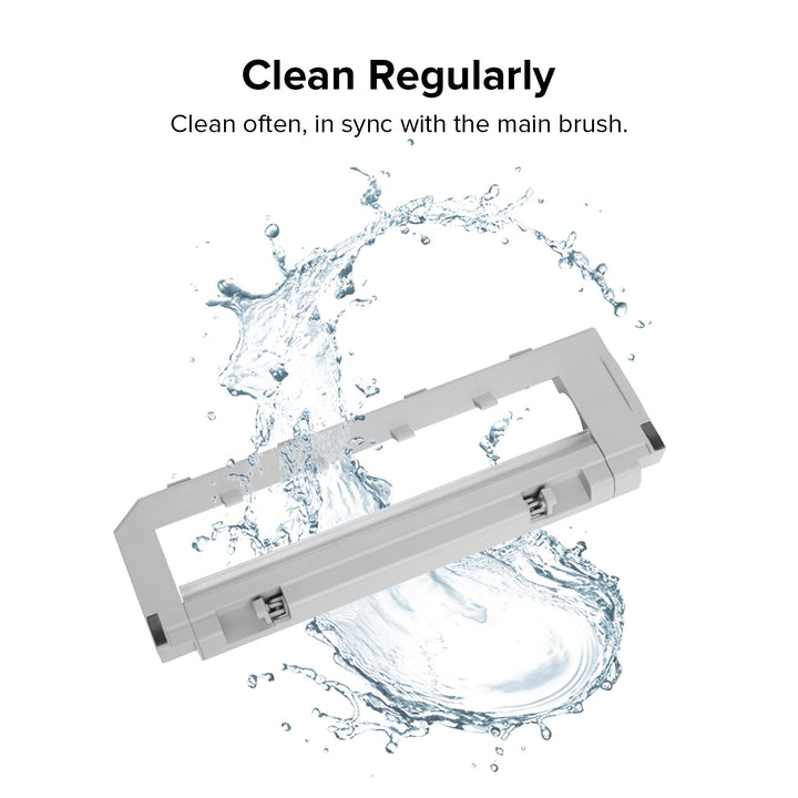 Rubber Main Brush Cover Guards for S7, S7+, Q7, Q7+, Q7 Max, Q7 Max+ Robot Vacuum, Roller Brush Cover Replacement Parts (White)