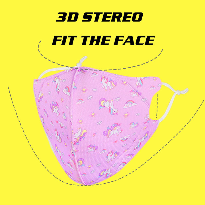 Mermaid Washable Reusable Kids Face Mask Masks, Unicorn Childrens Breathable Cloth Facemasks, Cute Adjustable Children Facemask Girls Kid, Small Youth Child Teens Mascarillas Para Niños Gift