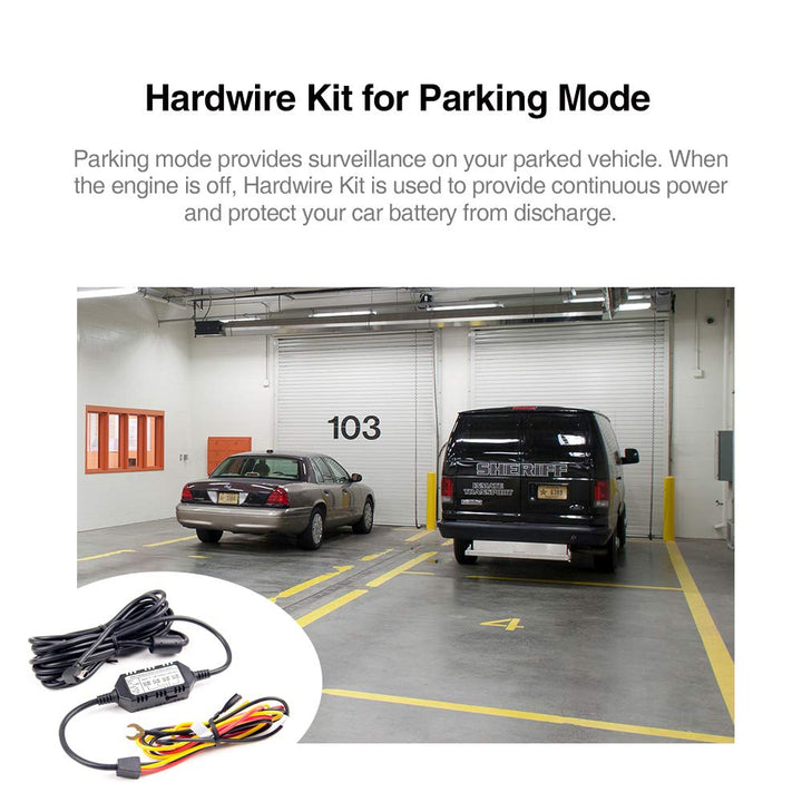 HK3 Acc Hardwire Kit for A129, A129 Plus, A129 PRO, A129 IR, A119 V3, Enables Parking Mode, Low Voltage Protection