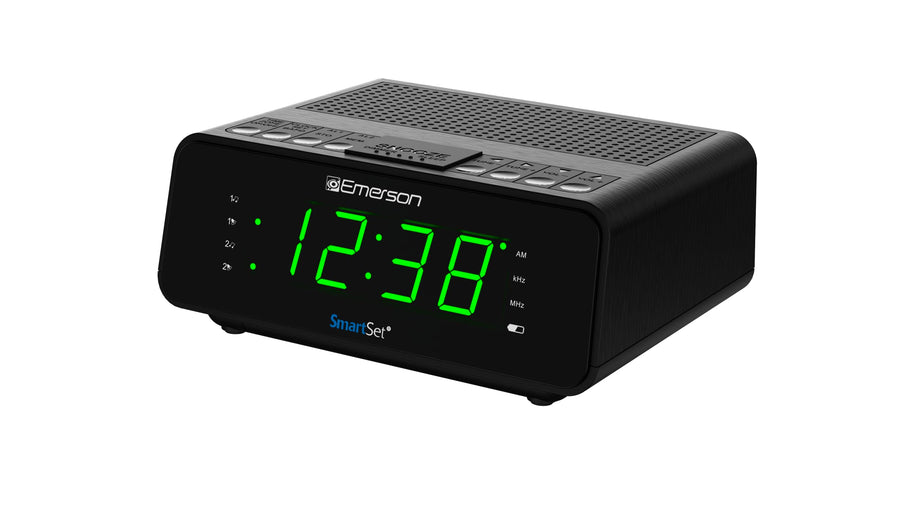 SmartSet Dual Alarm Clock Radio with AM/FM Radio, Dimmer, Sleep Timer and .9 LED Display, CKS1900