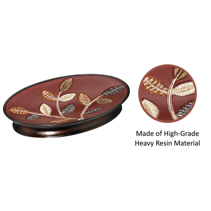 Aubury Soap Dish, Burgundy