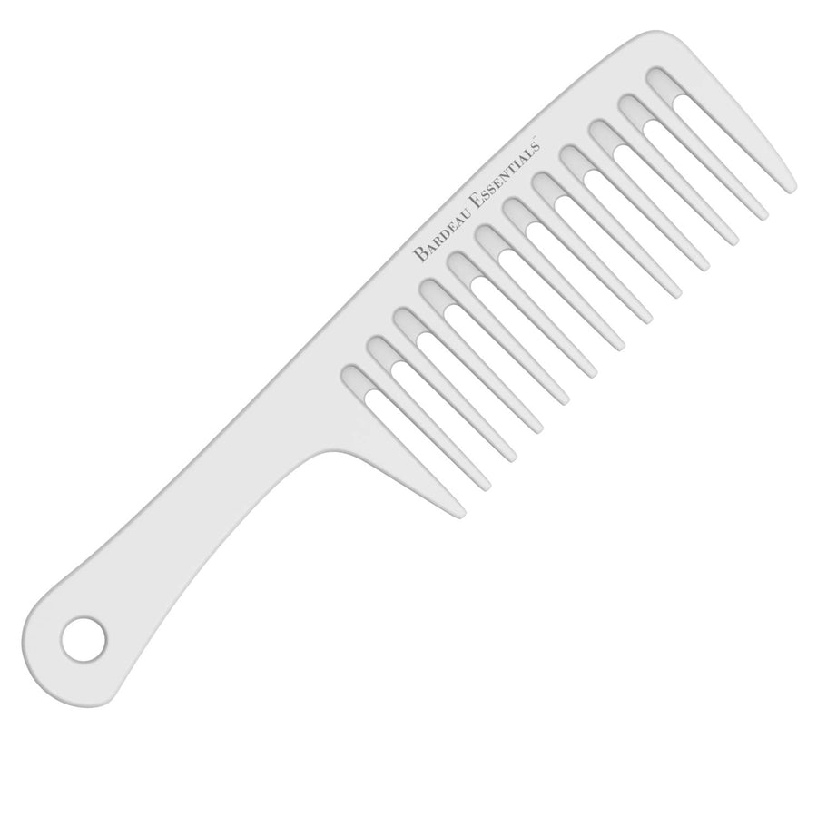Extra Large Detangler Comb | Wide Tooth Shower Comb with Handle | Big Paddle Comb for Men and Women | Ideal for Everyday Use | For All Hair Types | By (White)
