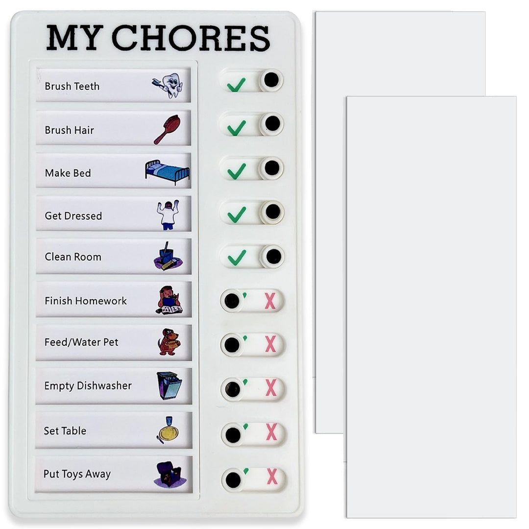 Chore Chart Memo Checklist Board Daily to Do List Planner Check for Kids Adults Multiple Items and Form Good Habit (My Chores)