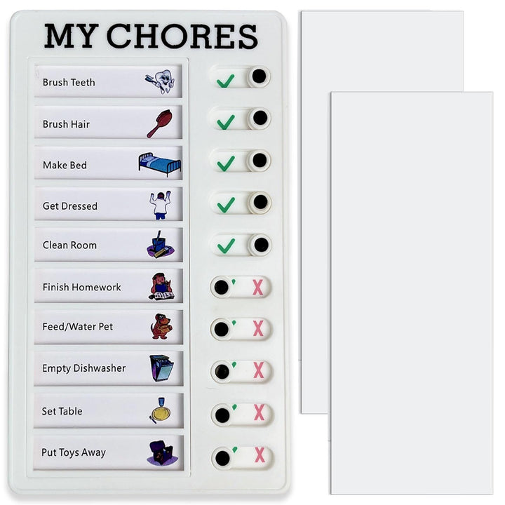 Chore Chart Memo Checklist Board Daily to Do List Planner Check for Kids Adults Multiple Items and Form Good Habit (My Chores)
