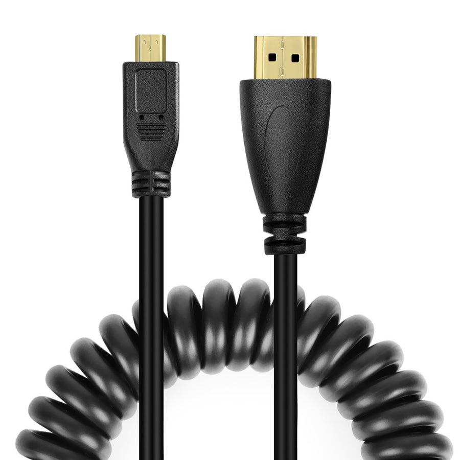 UCEC Micro HDMI to HDMI Cable, 3.2FT Coiled HDMI to Mic