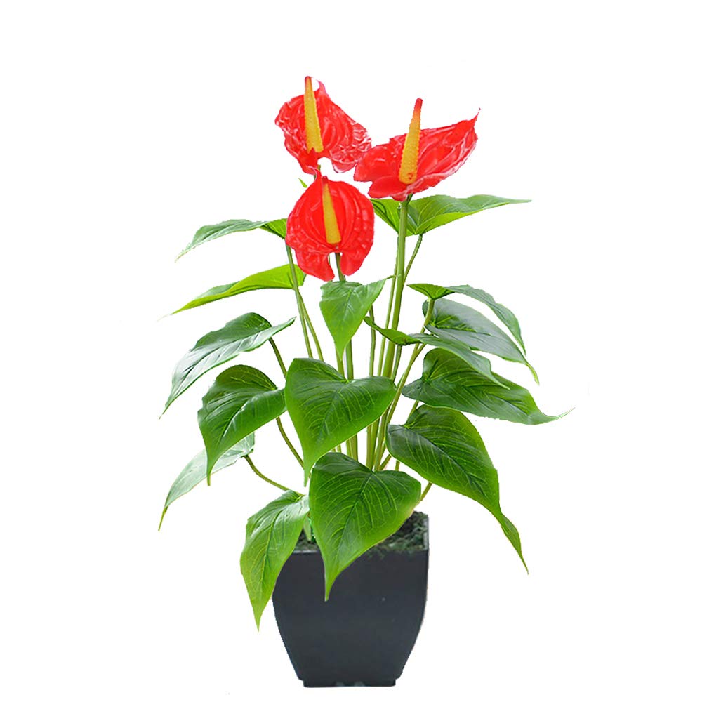 Artificial Flower Calla Lily Faux Small Potted Plant wi