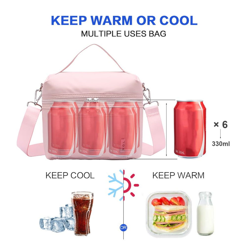 Insulated Lunch Bags for Women Cooler Bag Lightweight Nylon Waterproof Lunch Box For Work