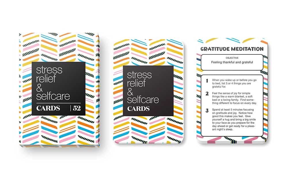 Allura &amp; Arcia 52 Stress Less &amp; Self Care Cards - Mindfulness &amp; Meditation Exercises - Anxiety Relief &amp; Relaxation