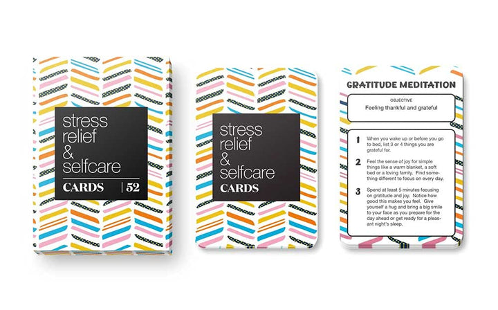 Allura &amp; Arcia 52 Stress Less &amp; Self Care Cards - Mindfulness &amp; Meditation Exercises - Anxiety Relief &amp; Relaxation