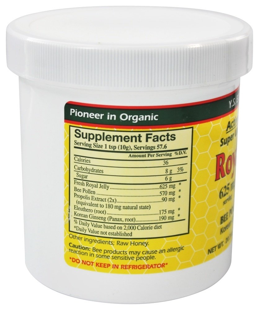 Fresh Royal Jelly + Bee Pollen, Propolis, Ginseng, Honey Mix - 36,000mg Y.S. Org 20.3 oz