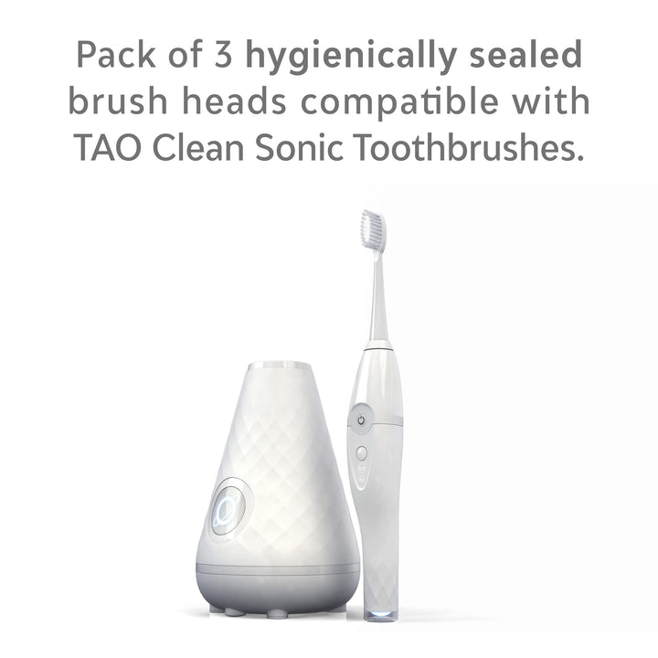 Sonic Toothbrush Replacement Heads - 3 Pack (Super Nova White)