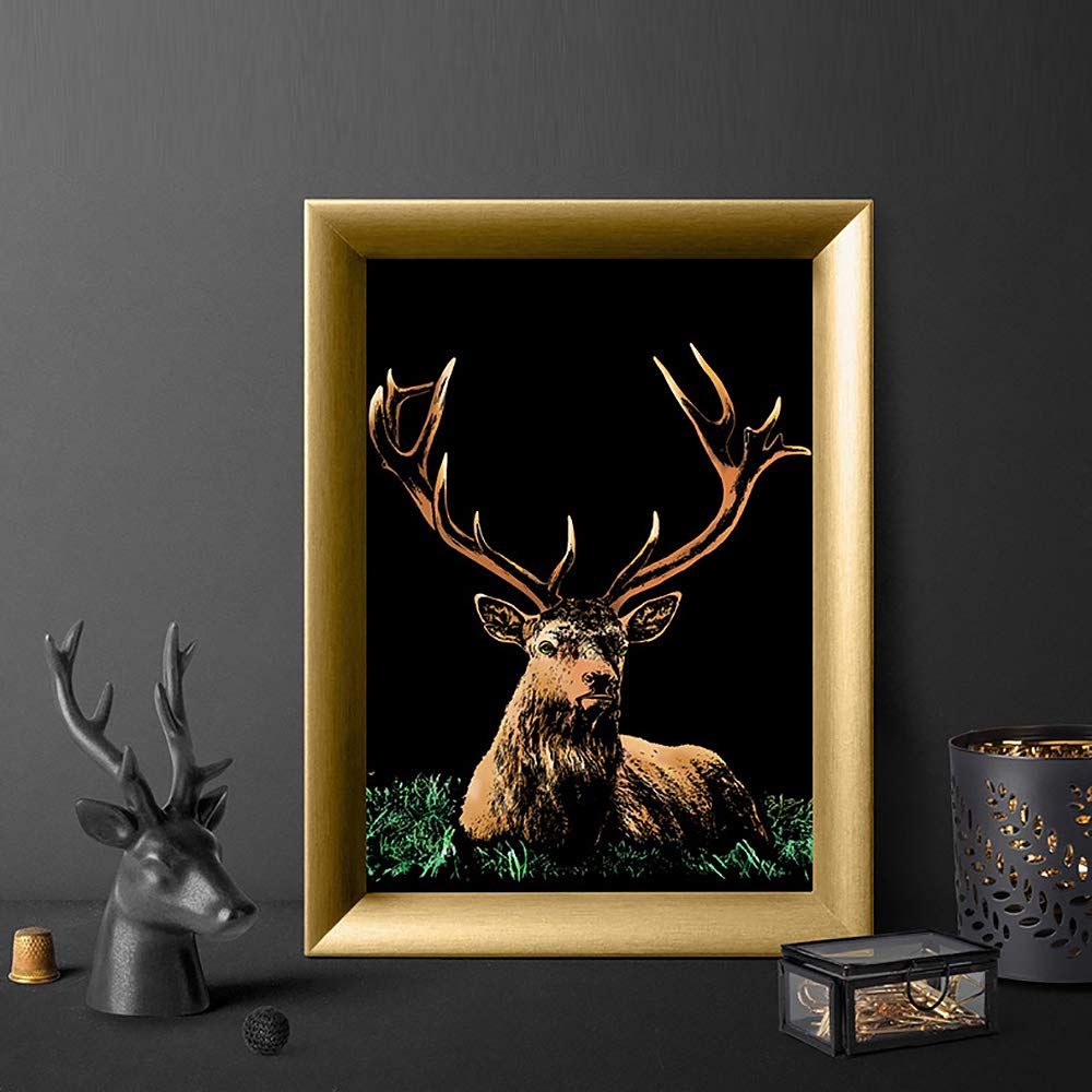 Scratch Art Rainbow Painting Paper, Craft Art Set: 4 Sheets (A4) with 4 Tools, DIY Scratchboard Crafts Womens Hobbies, Engraving Arts for Adults Scratch Painting Christmas Birthday Party Gift