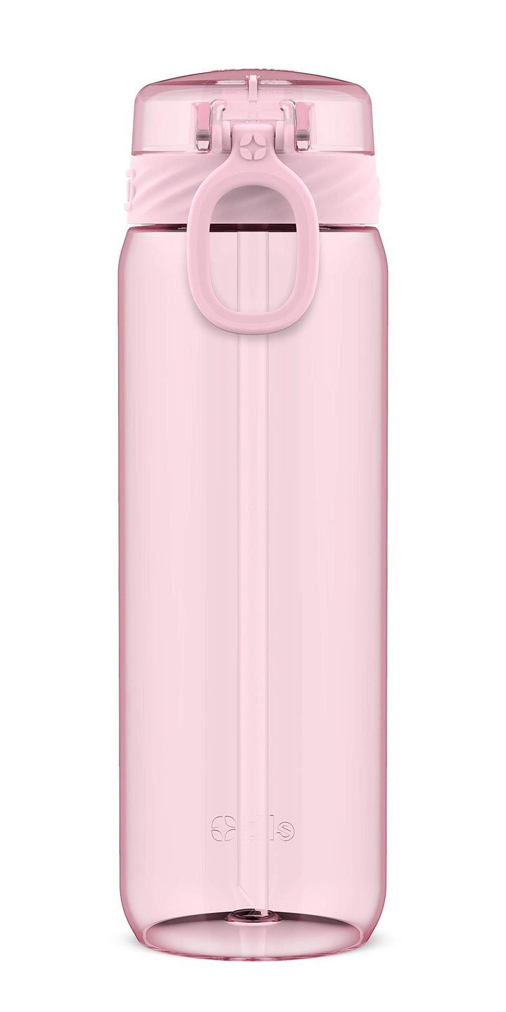 Cooper BPA-Free Tritan Plastic Water Bottle with Silicone Straw, 28 oz (Pink Cashmere)
