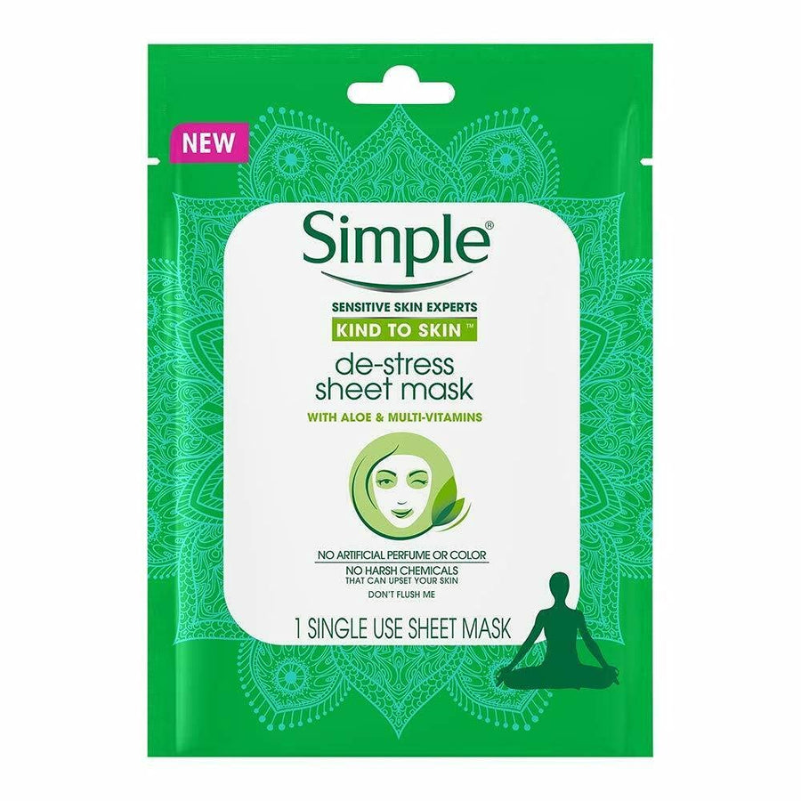 Simple Kind to Skin De-Stress Sheet Mask (1 Count)