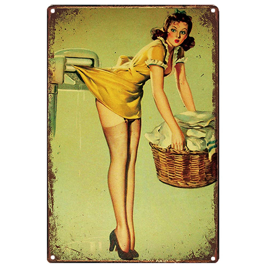 Original Retro Design Laundry Beautiful Tin Metal Signs