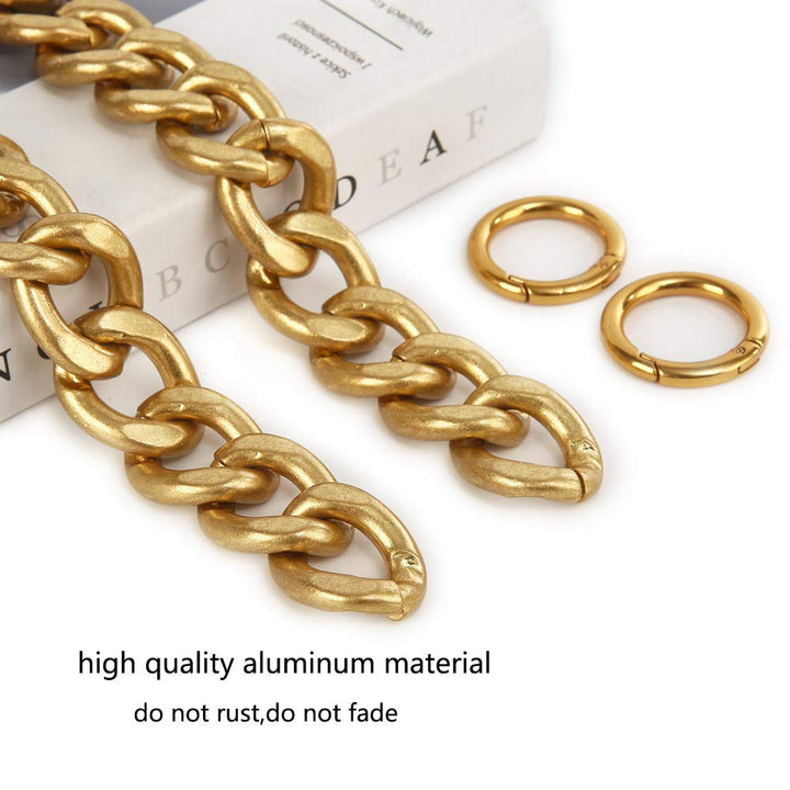 Xiazw DIY Heavy Chunky Aluminum Metal Purse Handle Bag 