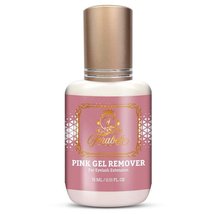 Pink Gel Lash Remover for Eyelash Extensions, 15ml, Safe and Gentle Formula, Easy to Apply, Versatile and Efficient