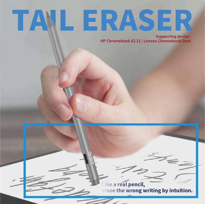 USI Stylus Pen for Some Chromebook Model with Tail Eraser, 4096 Levels Pressure for Lenovo chromebook Duet, Acer Chromebook Spin 713,HP Chromebook x2 11, Spare Tip